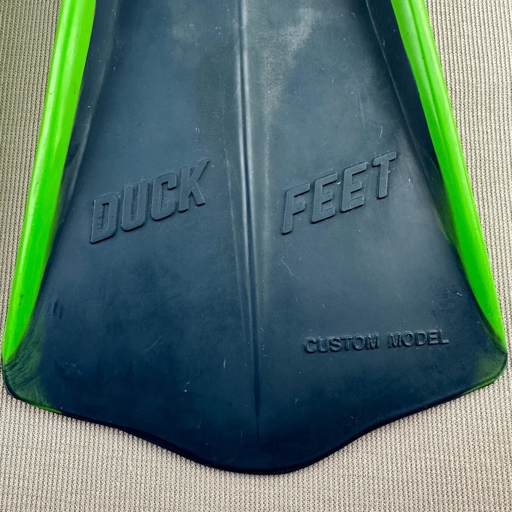 Voit Duck Feet Custom Model Swim Fins Navy Blue Lime Green XS 3-5 Rubber